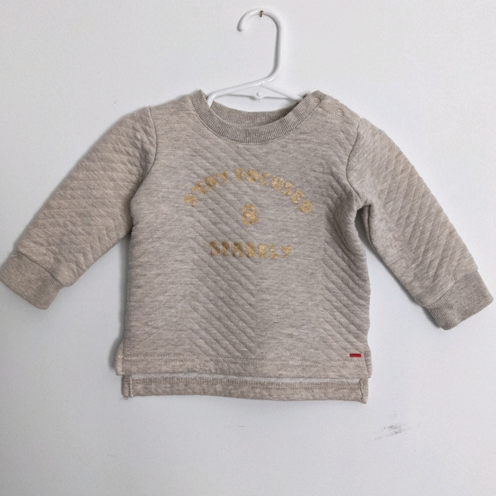 Stay focused and sparkly crew neck sweatshirt